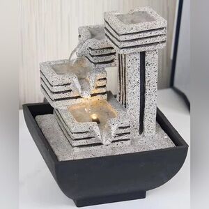 The Original Fun Workshop Waterfall Tabletop Fountain USB Soothing Sound NEW